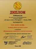 Диплом победителя Белорусского республиканского конкурса мебели - Осень 2008